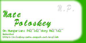 mate poloskey business card